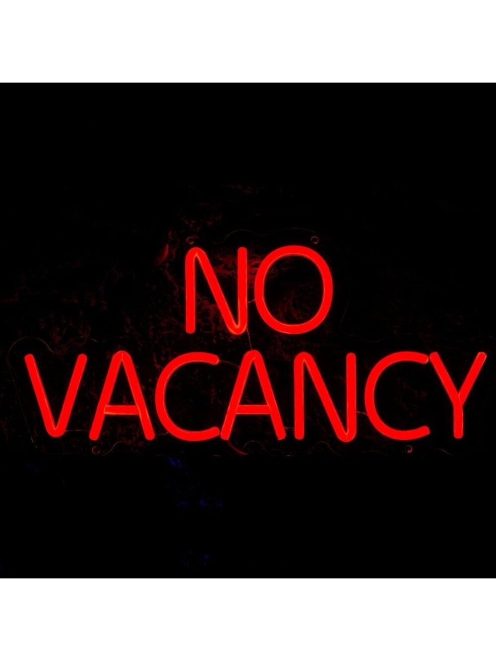 No Vacancy LED Neon Sign Red Dimmable LED No Vacancy Neon Light Office Theme
